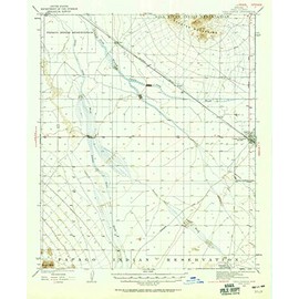 YellowMaps Casa Grande AZ topo map, 1:62500 Scale, 15 X 15 Minute, Historical, 1922, Updated 1959, 20.6 x 16.9 in - Polypropylene