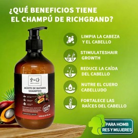 Jrff&gwky® Champú de aceite Batana para adelgazar el cabello, fórmula voluminizadora de biotina y romero, champú espesante sin sulfato , extracto de batana natural para la salud del cuero cabelludo