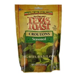 New York Texas Toast Croutons Seasoned, 5-Ounce Bags (Pack of 12)