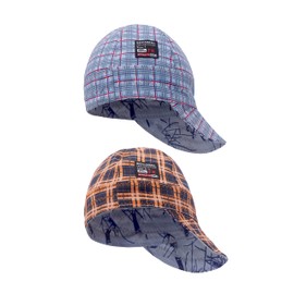 BOCOMAL Welding Cap Flame Resistant CAT2 Midweight Printed 6 pannel Welder Caps-2 pack, Grey-2 Pack, 7 1/8