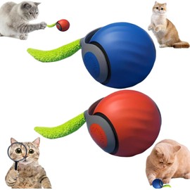 Speedy Tail 2.0 Interactive Cat – 2025 Smart Moving Cat Toy Ball with Tail, Automatic Pet Toy with Two Speed Modes, Obstacle Avoidance, Silent Wheels – Durable & Safe for Cats of All Ages