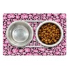 Lunarable Feminine Pet Mat for Food and Water, Big Vivid
