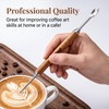 Wood Handle Stainless Steel Coffee Latte Art Pen - Barista