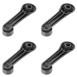 TRQ Window Crank Lever Handle Gray & Chrome Set of 4 Compatible with 84-00 Honda Civic New
