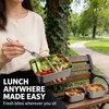 Koocovel Leak-Proof 3-Piece Stainless Steel Lunch Box Set Metal Lunch