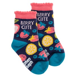 Stephen Joseph, Toddler Kids Boys Girls Unisex Non-Slip Fashion Cotton Crew Socks, Fruit, Large US