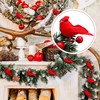 6PCS Christmas Cardinal Birds with Clips - 2.76 Inch Artificial