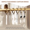 40 PCS Curtain Rings, 1.5 Inch Thickened Curtain Rings Metal
