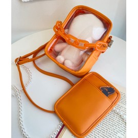 Wigo 2-Way Pain Shoulder Bag, Pain Bag, Deco Bag, 2-Way Events, Pushing Activity, Pushing Goods, Outing, Girly, Korean Present, Gift, Spring, Summer, Autumn, Winter, Women's, orange