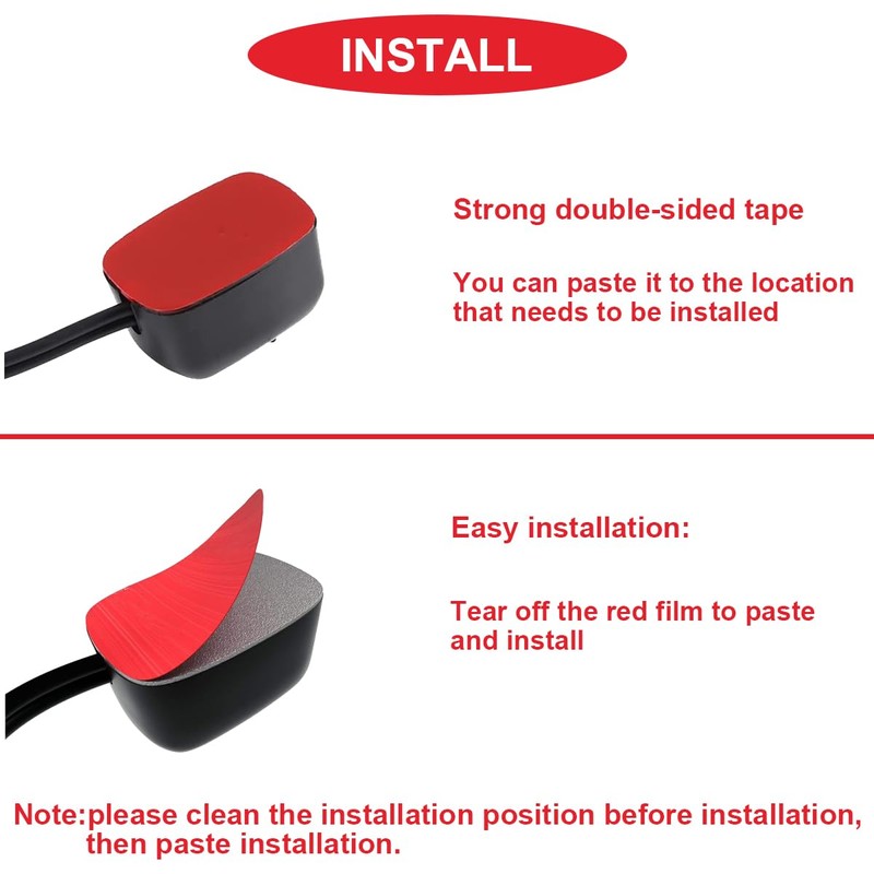 MKBKLLJY 2pcs Red Paste Type Switch Car Rocker Switch On/Off