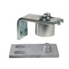Upper gate hinge with thrust bearing for swing gates, load