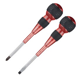 VESSEL 220-2PS-PRE Ball Grip Driver Premium Set of 2 (Red)