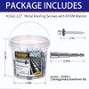 Metal Roofing Screws 10 x 2-1/2 inch, Hex Head Sheet