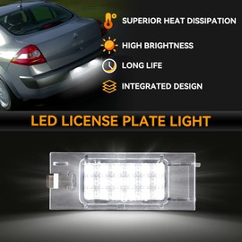OZ-LAMPE LED Number Plate Light with CAN Bus, LED Licence Plate Light, Pack of 2, 18 x 2835 SMD