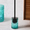 Glass Decorative Toilet Bowl Cleaner Brushes & Holder Set for