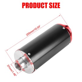 28mm 1.1" Exhaust Muffler Silencer Pipe for CRF50 XR50 KLX Coolster SSR Thumpstar TTR YCF Lifan Apollo 50cc 70cc 90cc 110cc 125cc Chinese Pit Trail Dirt Bike Mini Bike Motorcycle Motocross Parts Red