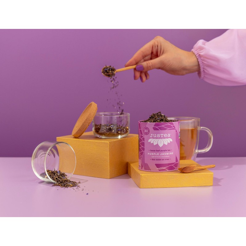 JusTea PURPLE JASMINE | Loose Leaf Purple Tea | Tin