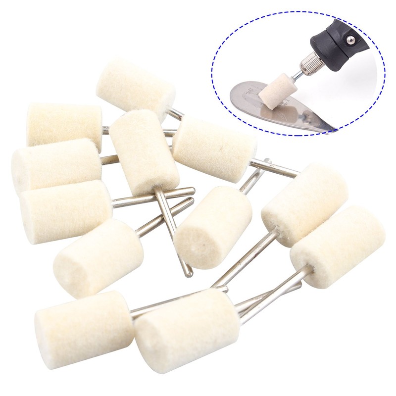 Futheda 12pcs 12mm Wool Felt Polishing Pads, Compatible with Electric