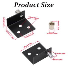 Pivot Door Hinges with Hidden Pin, Concealed Pivot Hinge Stainless Steel for Cabinet Door, Cantilever Wooden Door Accessories [Set of 4 Silver]