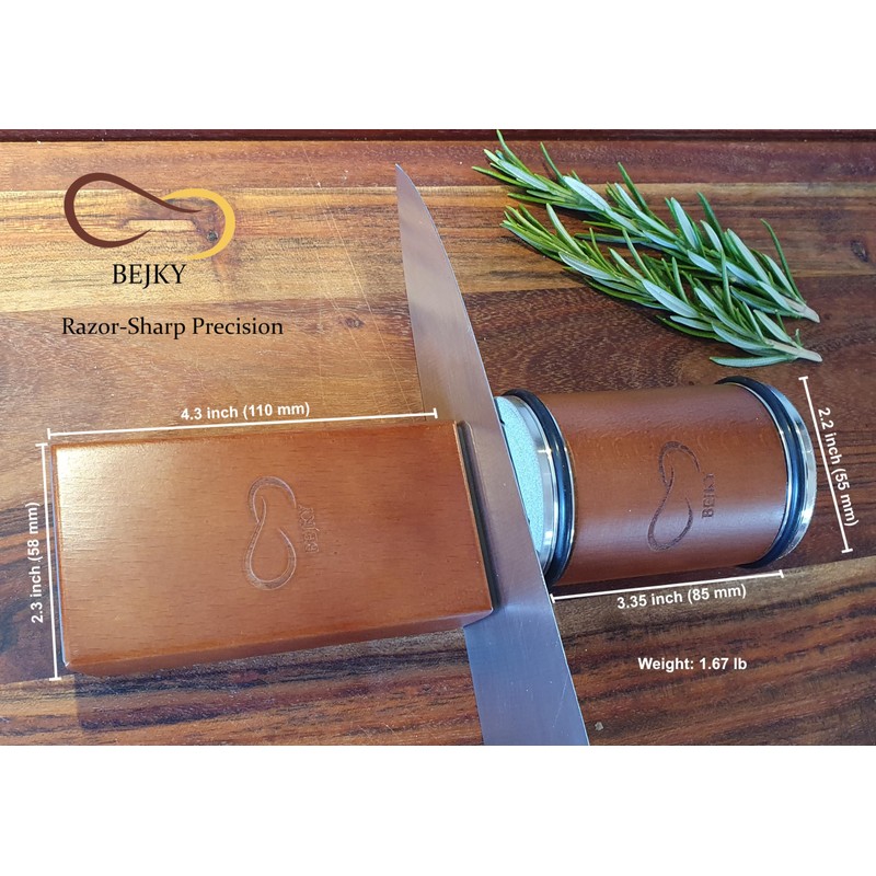 Premium Rolling Knife Sharpener with Replaceable Discs - Achieve Razor-Sharp