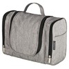 B.PRIME Classic Toiletry Bag (Grey). Large Capacity, Water-Resistant, Hanging wash