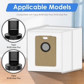 (9 Pack) RV30 Max Plus Replacement Dust Bags Compatible with Tapo RV20 Max Plus Robot Vacuum, Vacuum Bags, Accessories Kit, Upright Bags, Canister Bags, Replacement Dust Bag