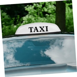 PACKOVE Taxi Roof Light with Suction Base Waterproof 12V Illuminated Car Topper Sign for Daytime Use LED Taxi Dome Light for Automotive and Cab Supplies