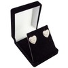 LaTisoro 925 Solid Sterling Silver Small Heart Cubic Zirconia Stud