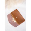 Sakura High-Quality Classic Women's Wallet Grained Leather, Cognac, Classic