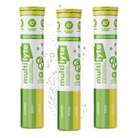 Electrolitos Efervescentes Sin Azúcar | Pack 60 Tabletas con Minerales Magnesio Vitaminas C y D3 | Hidratación Keto y Sin Gluten | Multivitaminico Sabor Limonada | MultiLyte