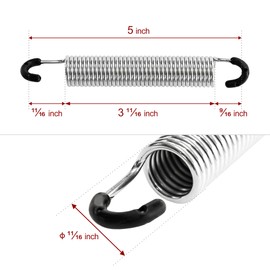 yaaqoo 5 inch Overall Length Recliner Sofa Chair Mechanism Tension Springs Replacement Parts [Pack of 2]