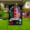 Flag Made in America with Libyan Parts Libya U.S.A Friendship