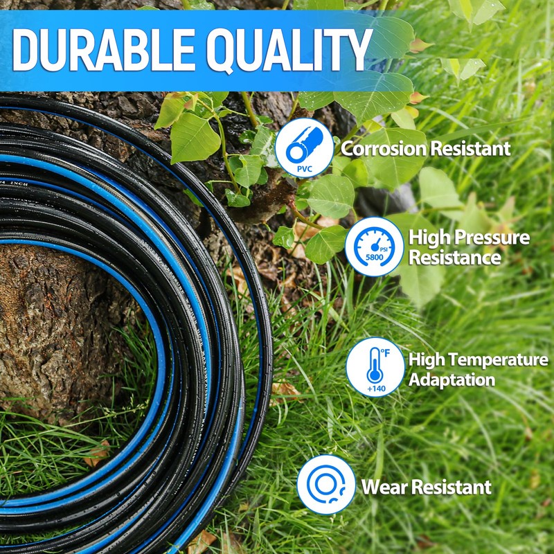 TUTULUCK Sewer Jetter Kit for Pressure Washer 100ft – 5800PSI