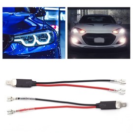 NWpangu H1 Male Plug Single Diode Converters Headlight Connecting Wiring Harness for LED Headlamps Conversion, 2pcs