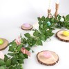 Easter Garland, 6 FT Artificial Green Leaf Vine with Pink