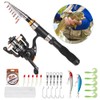 Lixada Portable Fishing Rod and Reel Combo Telescopic Fishing Rod