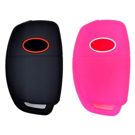 REPROTECTING Silicone Rubber Key Fob Cover Compatible with 2013-2019 Hyundai Santa Fe Sonata Tucson Santa Fe Sport(Suitable for Buttons with Eject/flip/fold Buttons, not for Smart Keys)