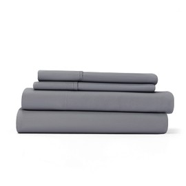 Linen Market ienjoy Home Hotel Collection Luxury Soft Brushed Bed Sheet Set, Hypoallergenic, Deep Pocket, Queen, Gray (BLL-4PC-QUEEN-GRAY)