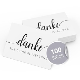 MAVANTO 100 x Thank you for your order cards - high-quality thank you cards for satisfied customers