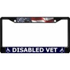 Disabled Vet Black License Plate Frame