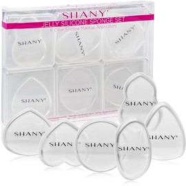 SHANY Juego de esponjas de silicona Stay Jelly – 6 esponjas transparentes y no absorbentes para una aplicación impecable con base