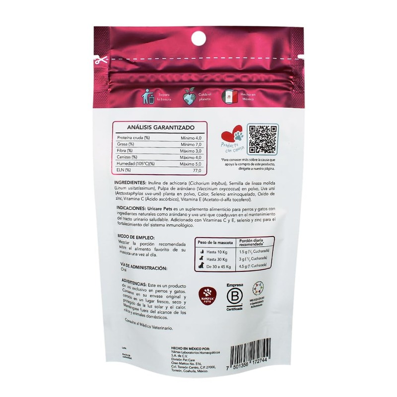 NTX BY NARTEX Suplemento Problemas Urinarios En Perros/Gatos 90g (Individual)