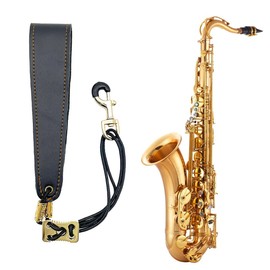 YNYCIPZ Strap for Brass Instruments, Sax Black Neck Strap, Saxophone Strap, Alto Saxophone, Saxophone, Super Fibre, Metal Hook, Musical Instrument Accessories Parts