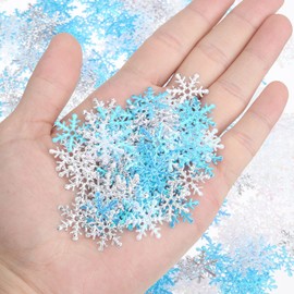 Christmas Snowflake Decorations, 900PCS Snowflakes Confetti Glitter Snowflakes Table Confetti Mixed Table Decoration for Christmas Holiday Party Decorations