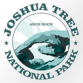 CafePress Joshua Tree National Park (R Large Die Cut Sticker, 8.75" x 8.75" Clear