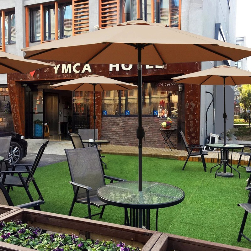 Blissun 9' Outdoor Patio Umbrella, Outdoor Table Umbrella, Yard Umbrella,
