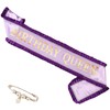 CORNER LACE Double Layered Birthday Queen Sash with Rhinestone Border