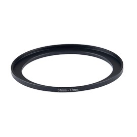 67mm Lens to 77mm Camera Lens Adapter 67mm to 77mm Step Up Ring Adapter Ring for All Brands of UV ND CPL, with Premium Lens Wiping Cloth 2 Pack (67mm-77mm)