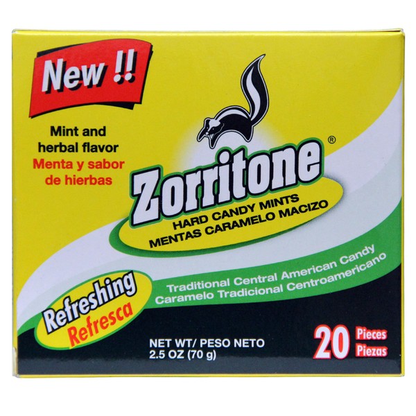 Zorritone Cough Drops | Mint Flavored Central American Cough Lozenges for Fast Acting Cough Relief and Sore Throat Soothing from The Common Cold, Flu, and Allergies; 20 Pieces