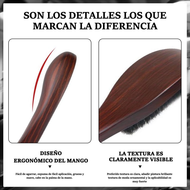 CHENGBAO Cepillo ondulado,cepillo de pelo para hombre, juego de cepillo